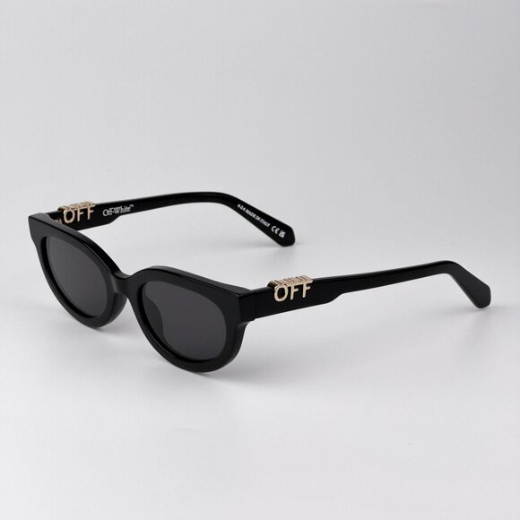 Off-White SPARKS Men Sunglasses – Black Cat Eye Frame | Model OERI13D 1007 - Picture 4 of 10